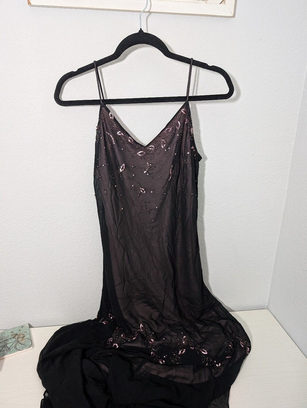 Vintage Y2K Xscape by Joanna Chen Beaded Mesh Gown
